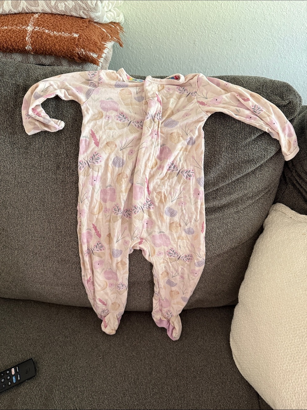 Magnetic Me Pink Floral Footed One-Piece Pajama